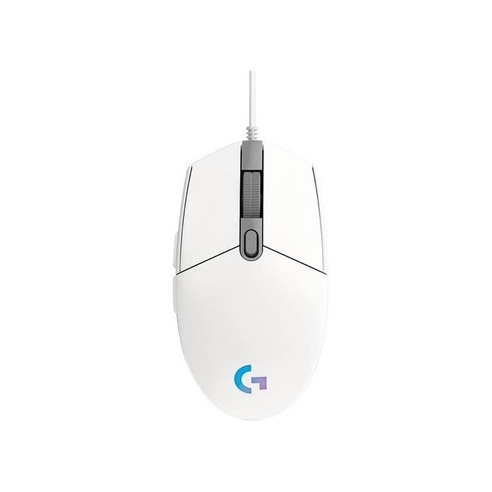 Mouse gamer Logitech G203 Blanco 8000 DPI 6 Botones (910-005794)