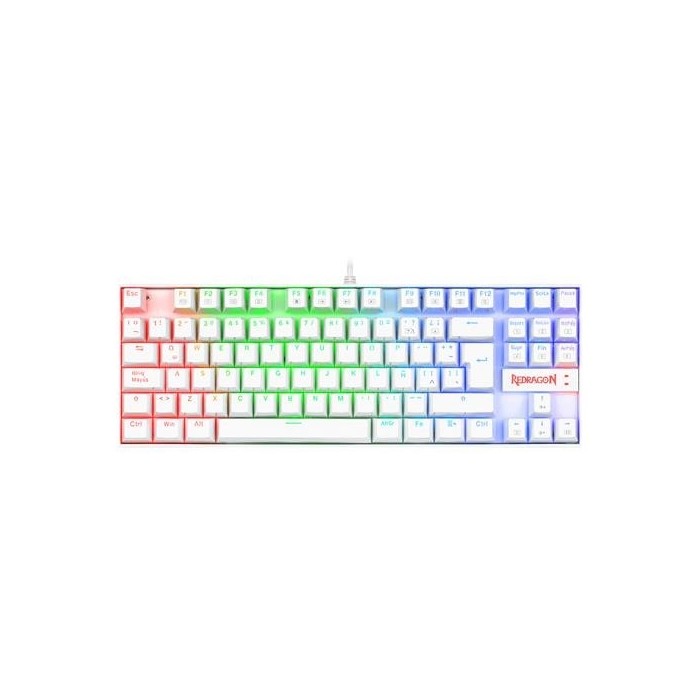 Teclado mecánico Redragon Kumara Blanco RGB K552RGB – Switches Outemu Blue (29REDK552W)