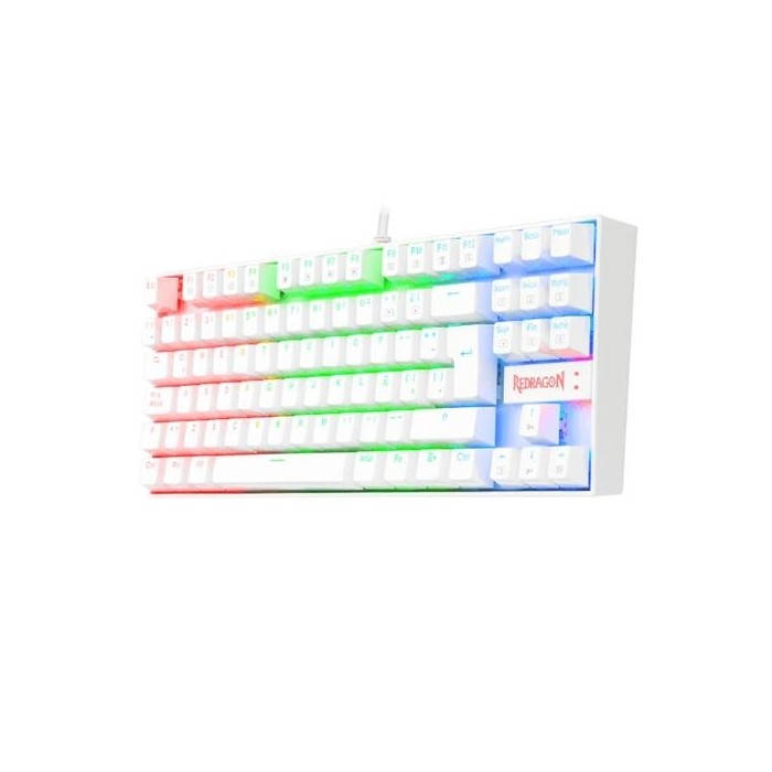 Teclado mecánico Redragon Kumara Blanco RGB K552RGB – Switches Outemu Blue (29REDK552W)