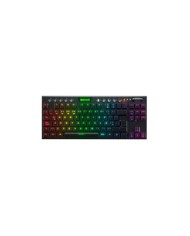 Teclado Mecánico inalámbrico Redragon Horus K618 FS RGB, Switch Red, Español, Negro