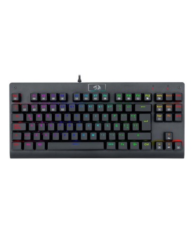 Teclado mecánico TKL Redragon Dark Avenged K568 Switch Rojo, Español, Negro