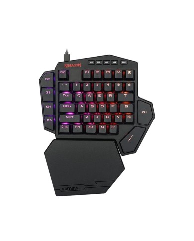 Teclado Mecánico Redragon Diti K585, Para una mano, Switch Brown, Negro