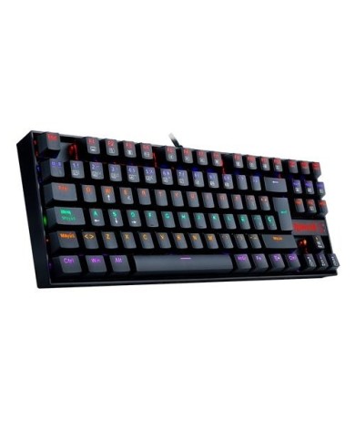 Teclado mecánico Redragon Kumara K552-KR Rainbow Switch Red, Español, Negro