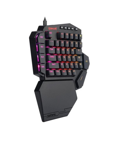 Teclado Mecánico Redragon Diti K585, Para una mano, Switch Brown, Negro