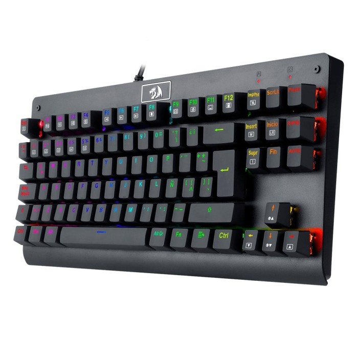 Teclado mecánico TKL Redragon Dark Avenged K568 Switch Rojo, Español, Negro