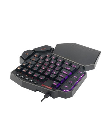 Teclado Mecánico Redragon Diti K585, Para una mano, Switch Brown, Negro