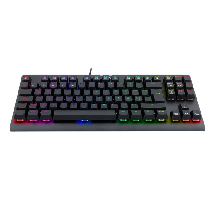 Teclado mecánico TKL Redragon Dark Avenged K568 Switch Rojo, Español, Negro