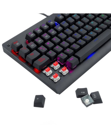 Teclado mecánico TKL Redragon Dark Avenged K568 Switch Rojo, Español, Negro