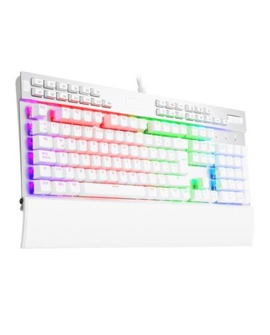 Teclado mecánico Redragon Yama RGB Switch Puple, Español, Blanco