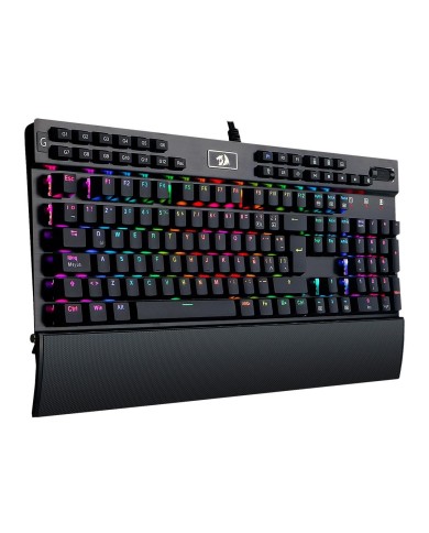 Teclado mecánico Redragon Yama RGB Switch Puple, Español, Negro
