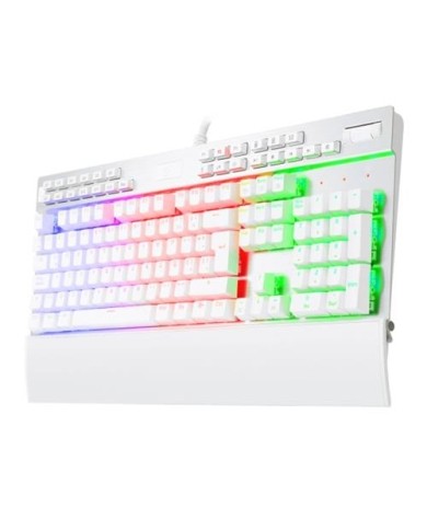 Teclado mecánico Redragon Yama RGB Switch Puple, Español, Blanco