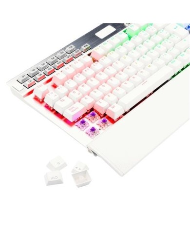 Teclado mecánico Redragon Yama RGB Switch Puple, Español, Blanco