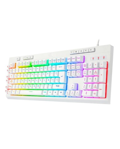 Teclado gamer Redragon Shiva K512 membrana RGB, Español, Blanco
