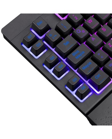 Teclado gamer Redragon Shiva K512 membrana RGB, Español, Negro
