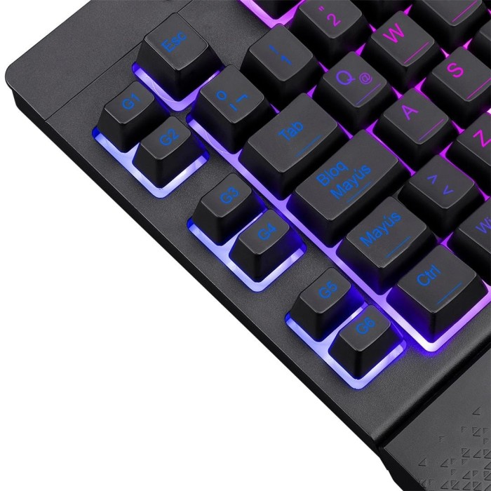 Teclado gamer Redragon Shiva K512 membrana RGB, Español, Negro