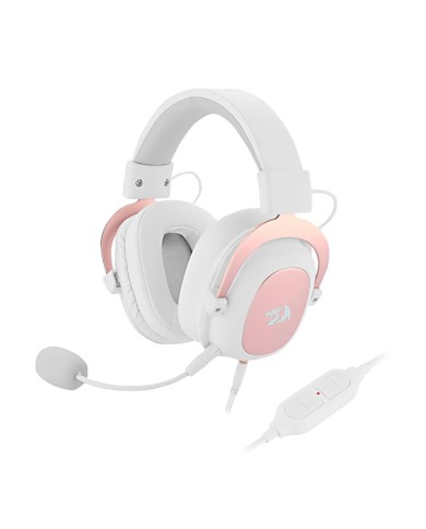 Audífonos gamer Redragon Zeus H510W 7.1 virtual Blanco