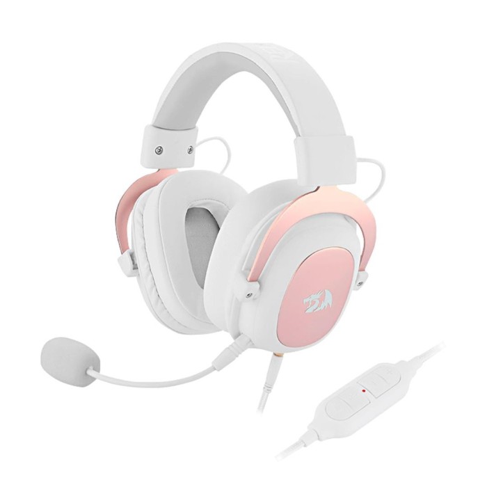 Audífonos gamer Redragon Zeus H510W 7.1 virtual Blanco
