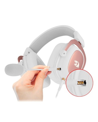 Audífonos gamer Redragon Zeus H510W 7.1 virtual Blanco