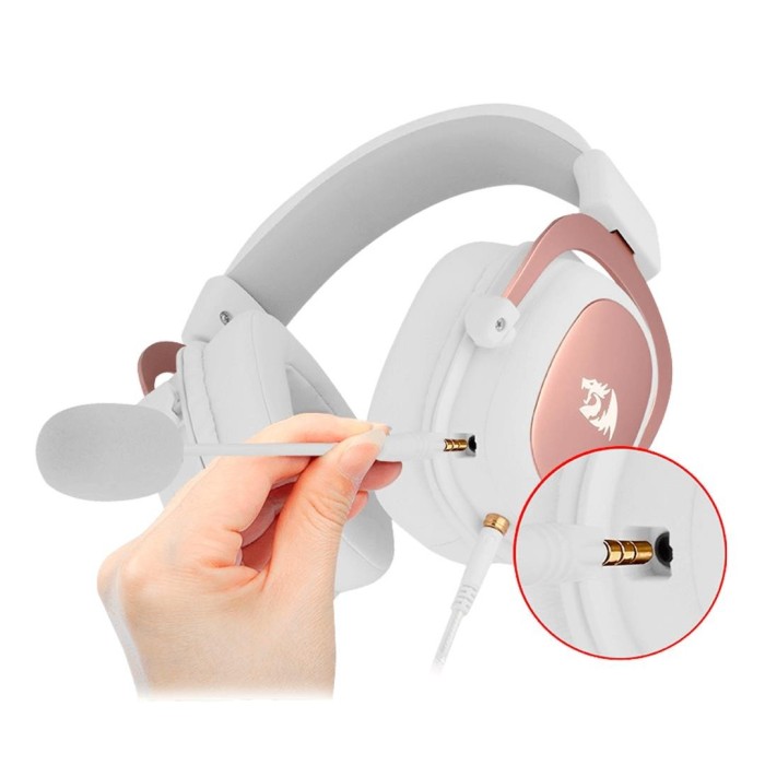 Audífonos gamer Redragon Zeus H510W 7.1 virtual Blanco
