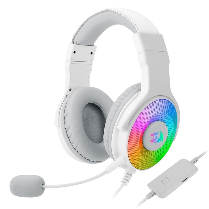 Audífonos gamer Redragon Pandora 7.1 virtual Blanco