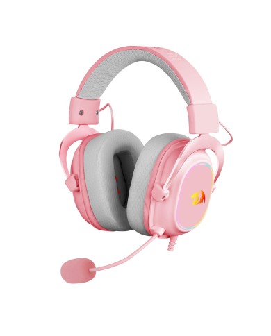 Audífonos gamer Redragon Zeus X Pink 7.1 virtual Multiplataforma
