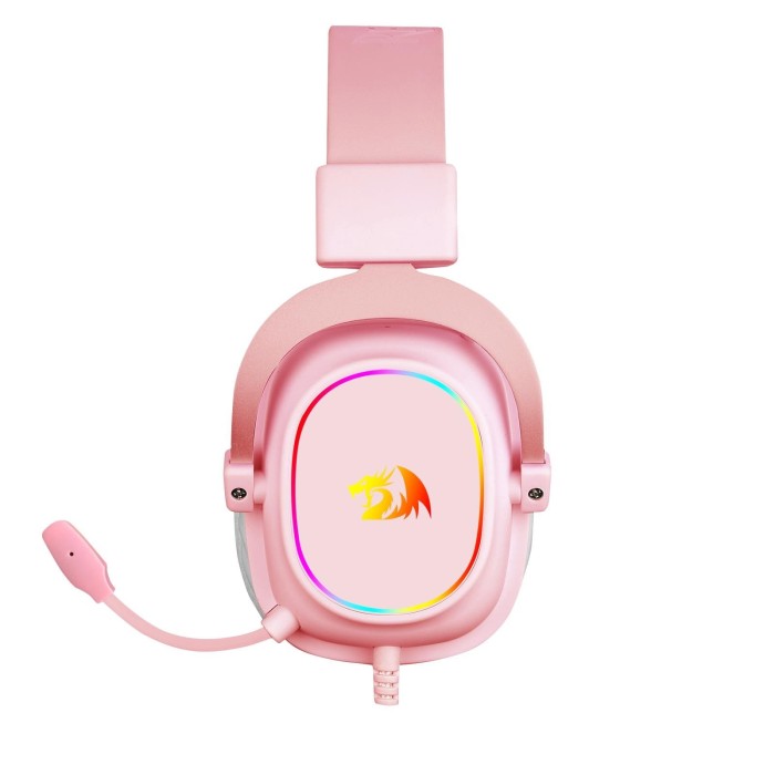 Audífonos gamer Redragon Zeus X Pink 7.1 virtual Multiplataforma