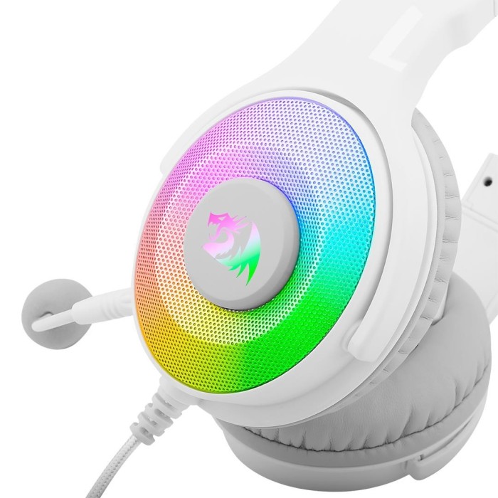 Audífonos gamer Redragon Pandora 7.1 virtual Blanco