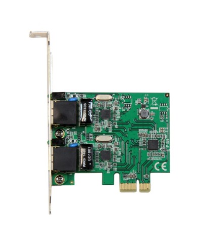 Adaptador Tarjeta de Red StarTech NIC PCI Express PCI-E de 2 Puertos Ethernet Gigabit RJ45