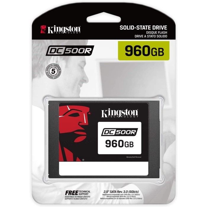 Disco Estado Sólido Kingston DC500R de 960GB (SSD, SATA)