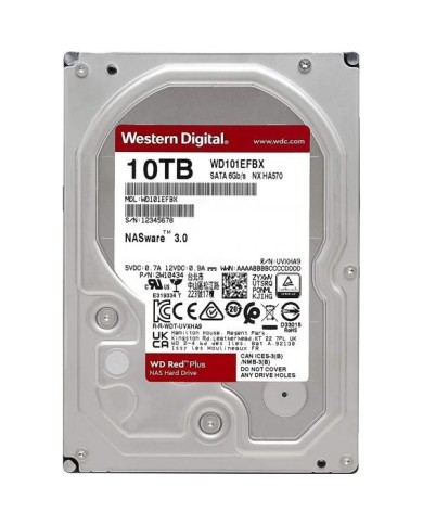Disco duro interno Western Digital WD Red Plus NAS 10 TB , 2.5", 5400 rpm, Serial ATA