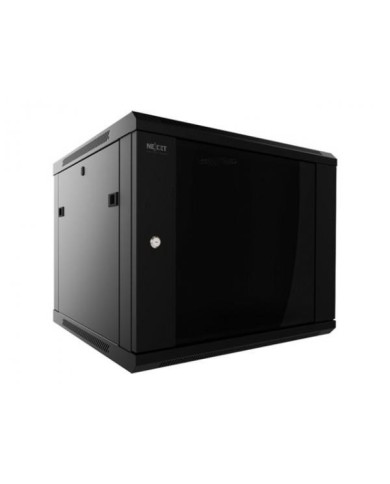 Rack armario Nexxt Solutions instalable en pared RAL 9005, negro barniz 12U 19" Dual 600x550mm