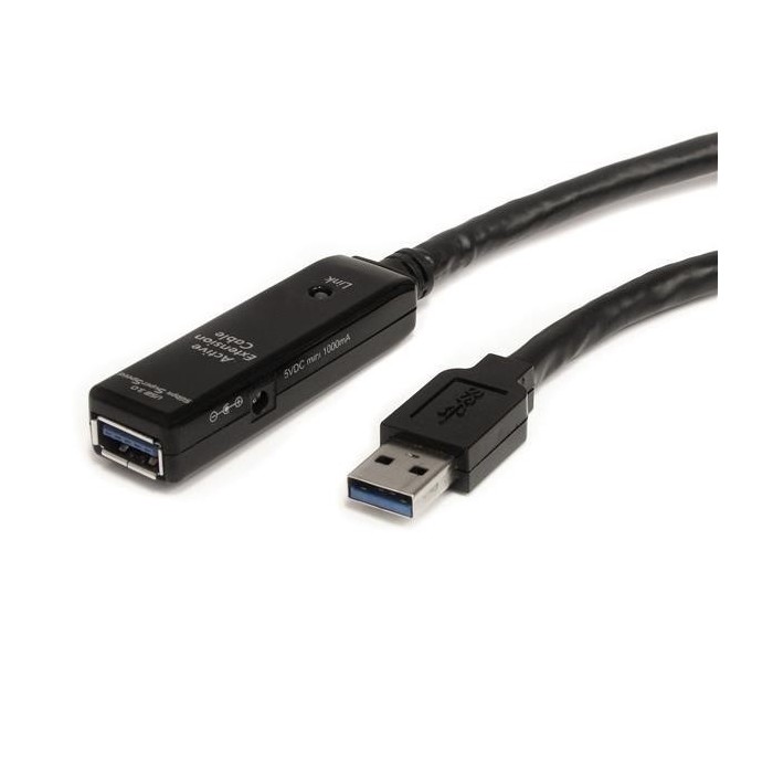 Cable de Extensión USB Startech USB-A Macho a USB-A Hembra, Largo 10m, Negro