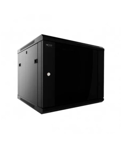 Rack armario Nexxt Solutions instalable en pared RAL 9005, negro barniz 18U 19" Dual 600x550mm
