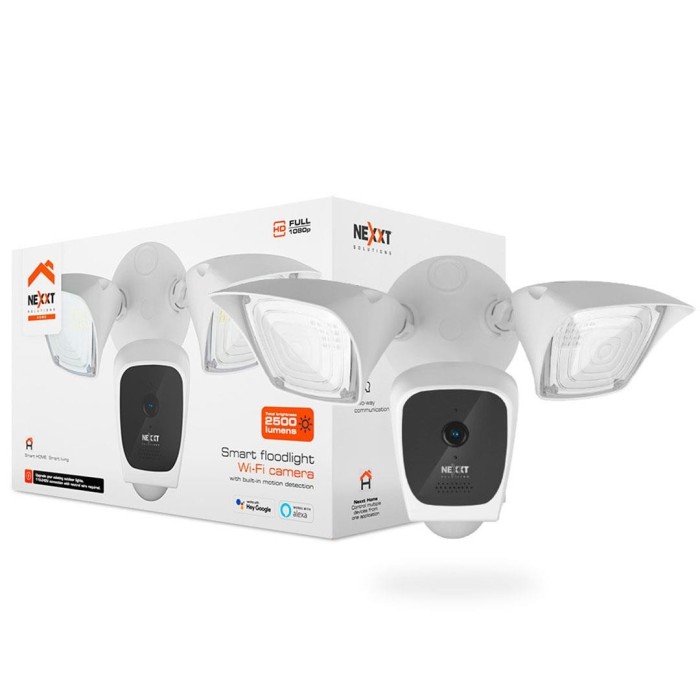 Cámara inteligente Nexxt Wi-Fi con proyectores y detector de movimiento integrados NHC-F610