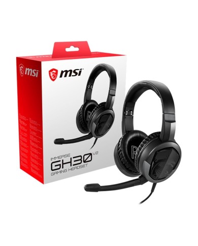 Audifonos Gamer MSI Inmerse Gh30 V2 Micrófono Extraible, 3.5mm, Negro