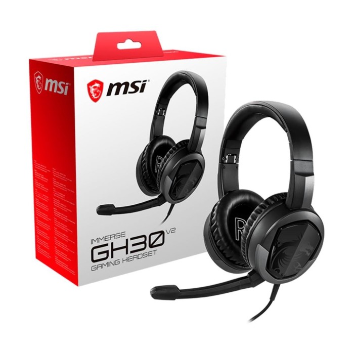 Audifonos Gamer MSI Inmerse Gh30 V2 Micrófono Extraible, 3.5mm, Negro
