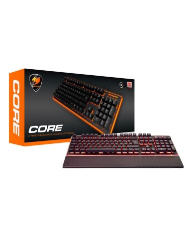 Teclado mecánico híbrido Cougar Core RGB, USB, Negro, Español