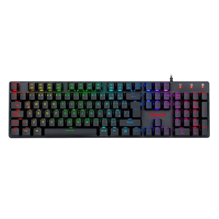 Teclado mecánico Redragon Shrapnel K589 RGB Switch Blue, Español