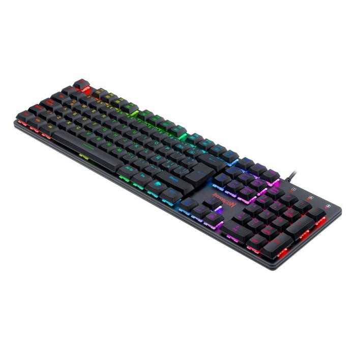 Teclado mecánico Redragon Shrapnel K589 RGB Switch Blue, Español