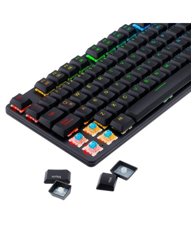 Teclado mecánico Redragon Shrapnel K589 RGB Switch Blue, Español