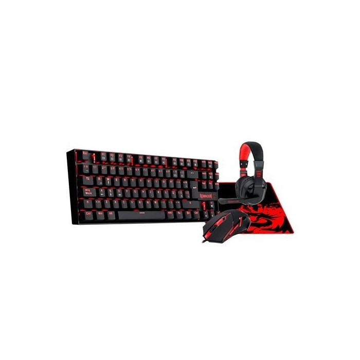 Kit gamer Redragon K552-BB-SP Teclado + Audífono + Mouse + MousePad (29REDCOMB1)