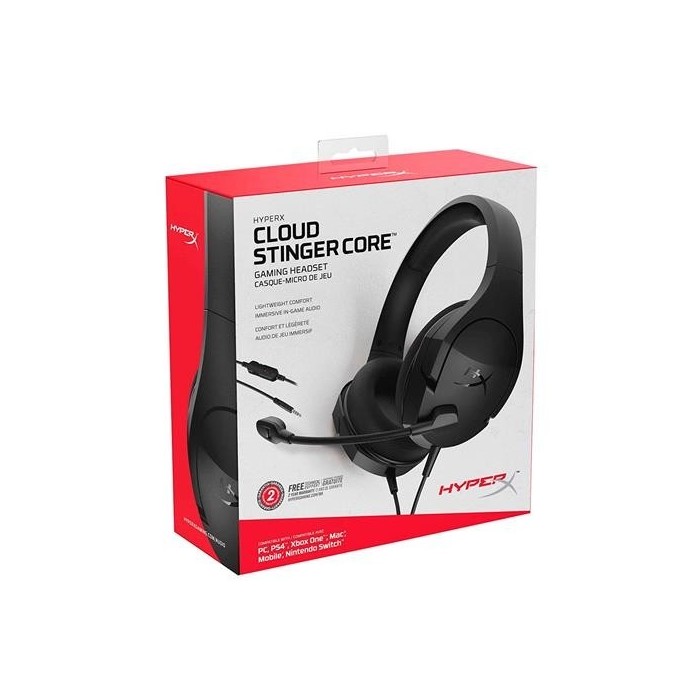 Audifonos gamer HyperX Cloud Stinger Core Negro 3.5mm (HX-HSCSC2-BK/WW)