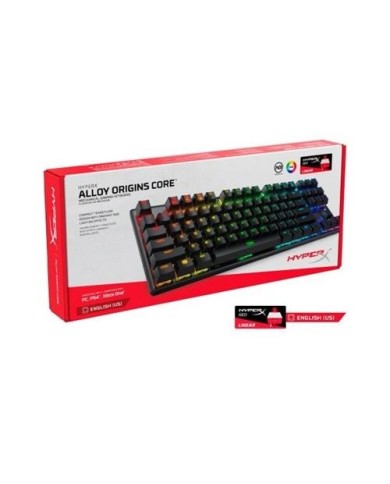 Teclado mecánico HyperX Alloy Origins Core RGB Switch Aqua Inglés (HX-KB7AQX-US)