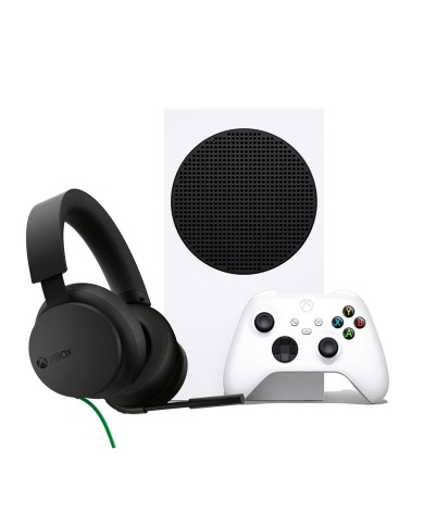 Consola Xbox Series S 120FPS/512GB SSD/4K Blanca + Audífonos Microsoft Xbox Jack 3.5mm Negro (KT001CCL38)
