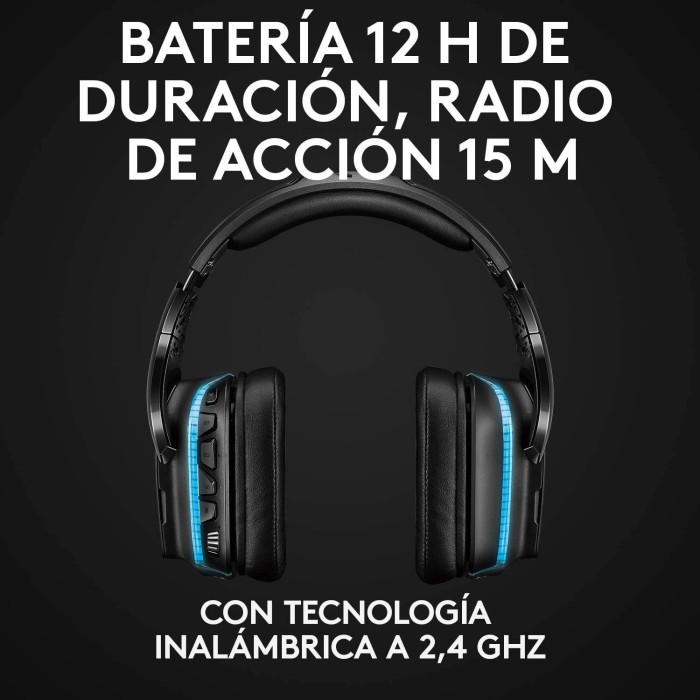 Audifonos Gamer Logitech G935 RGB Lightsync (Sonido 7.1, USB, Negro)