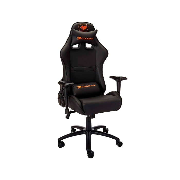 Silla gamer Cougar Armor Black + Alfombra Snake Gamer 120x120 cm