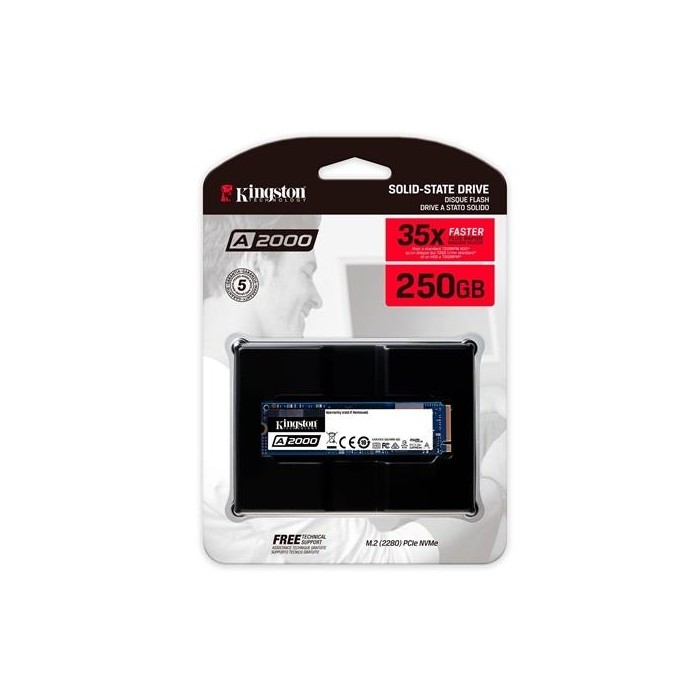Unidad SSD 250GB Kingston A2000 M.2 2280 NVMe (SA2000M8/250G)