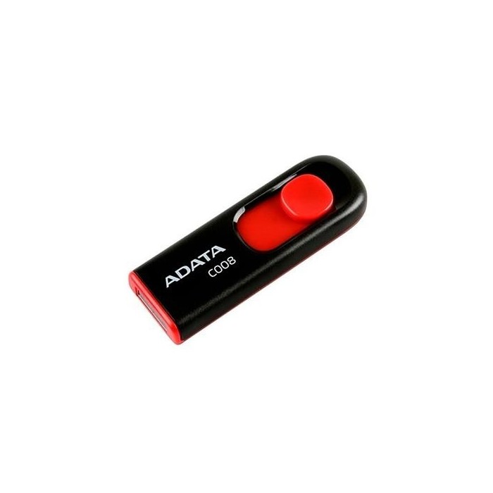 Pendrive Adata 16GB USB 2.0 Negro/Rojo C008 (AC008-16GB-RKD)