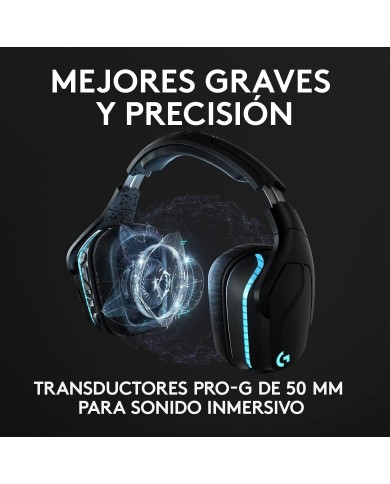 Audifonos Gamer Logitech G935 RGB Lightsync (Sonido 7.1, USB, Negro)