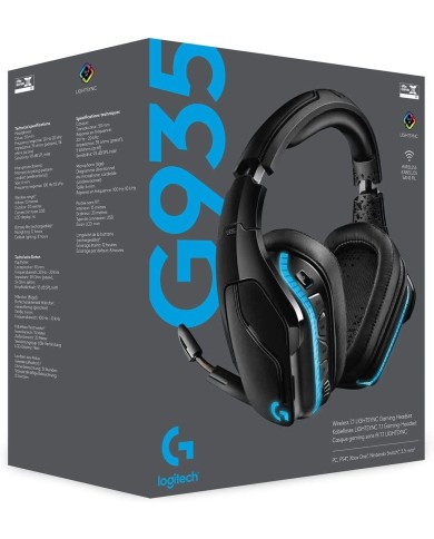 Audifonos Gamer Logitech G935 RGB Lightsync (Sonido 7.1, USB, Negro)